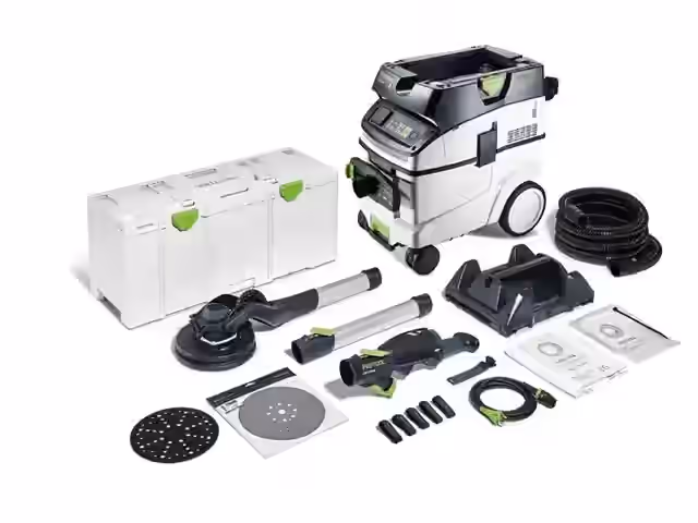 Set con levigatrice a stelo e aspiratore PLANEX LHS 2 225 EQI/CTM 36-Set