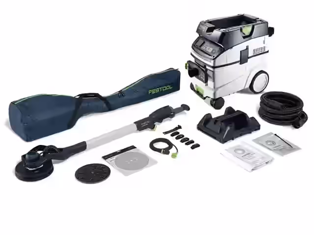 Set con levigatrice a stelo e aspiratore PLANEX LHS 2-M 225 EQ/CTM 36-Set