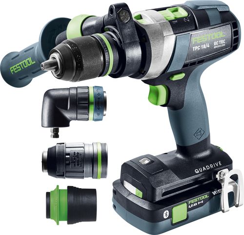 Trapano avvitatore con percussione a batteria QUADRIVE TPC 18/4 5,0/4,0 I-Set/XL, vista 2